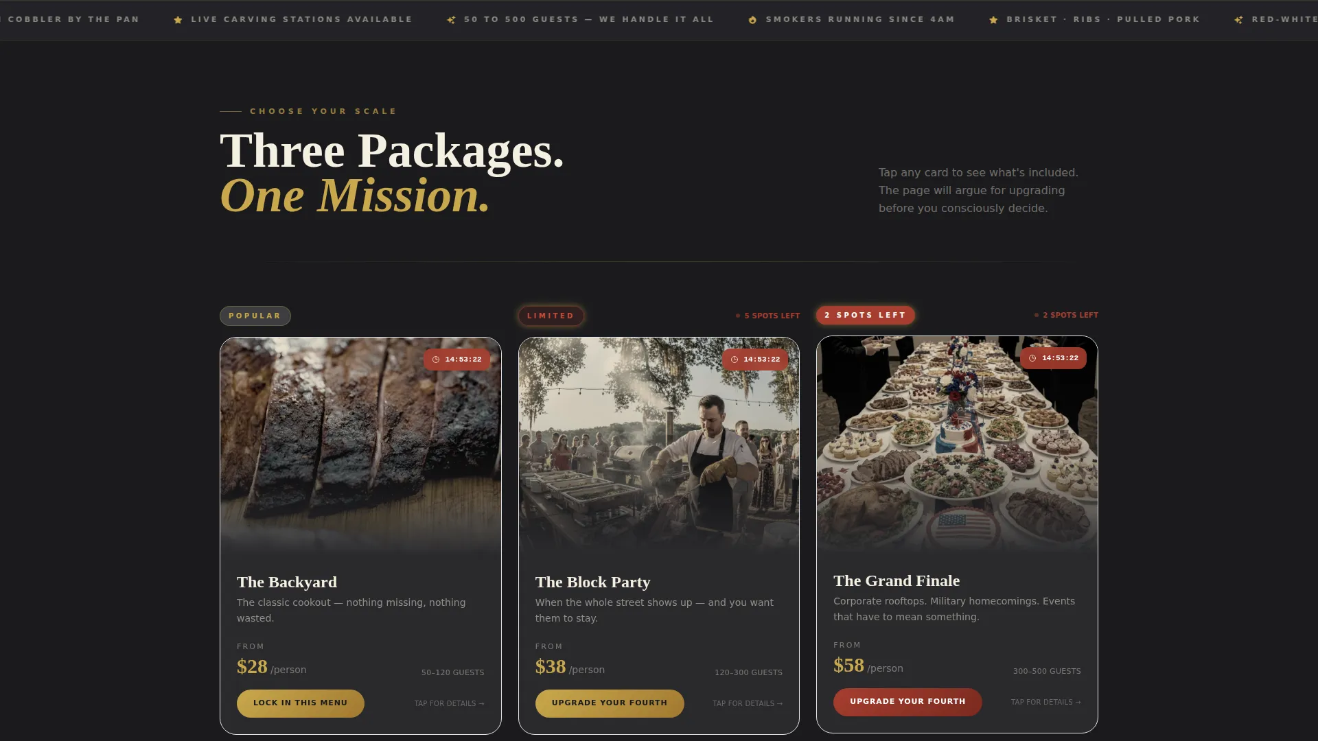 Fourth of July Catering Landing Page Template