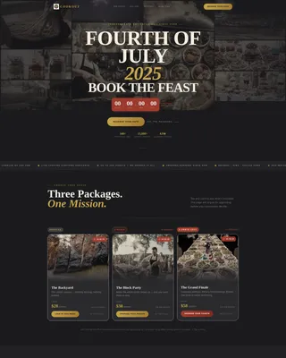 Fourth of July Catering Landing Page Template