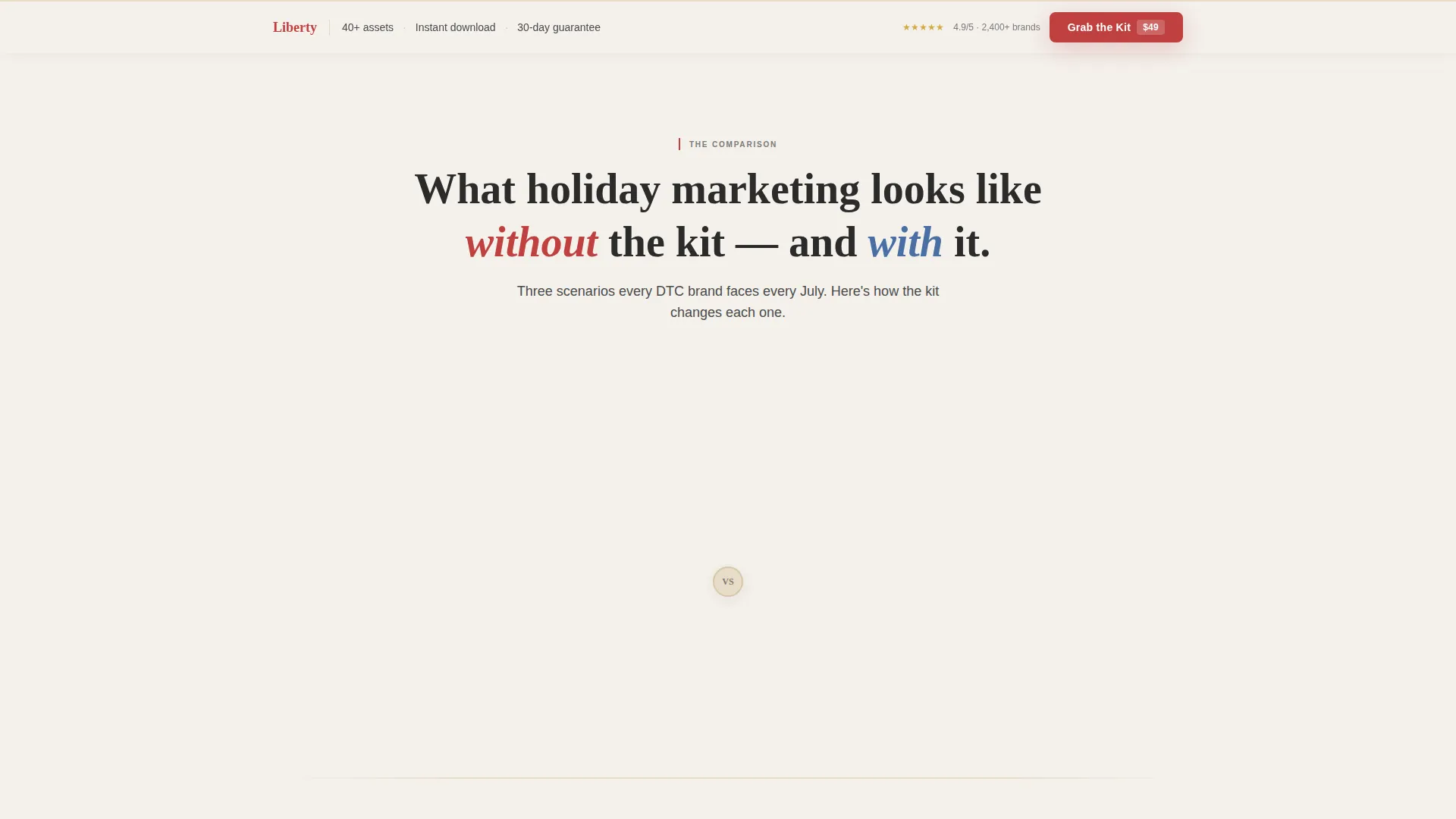 July 4th Campaign Landing Page Template
