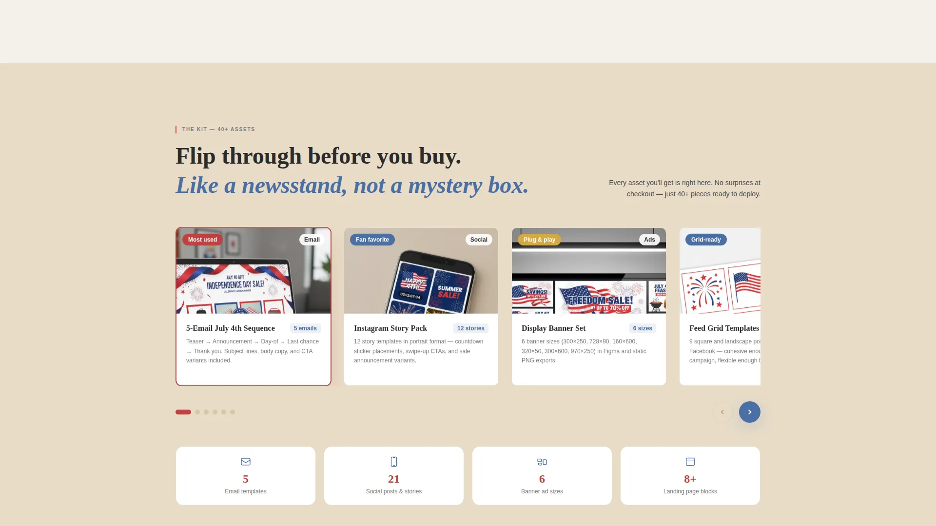 July 4th Campaign Landing Page Template
