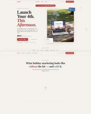 July 4th Campaign Landing Page Template