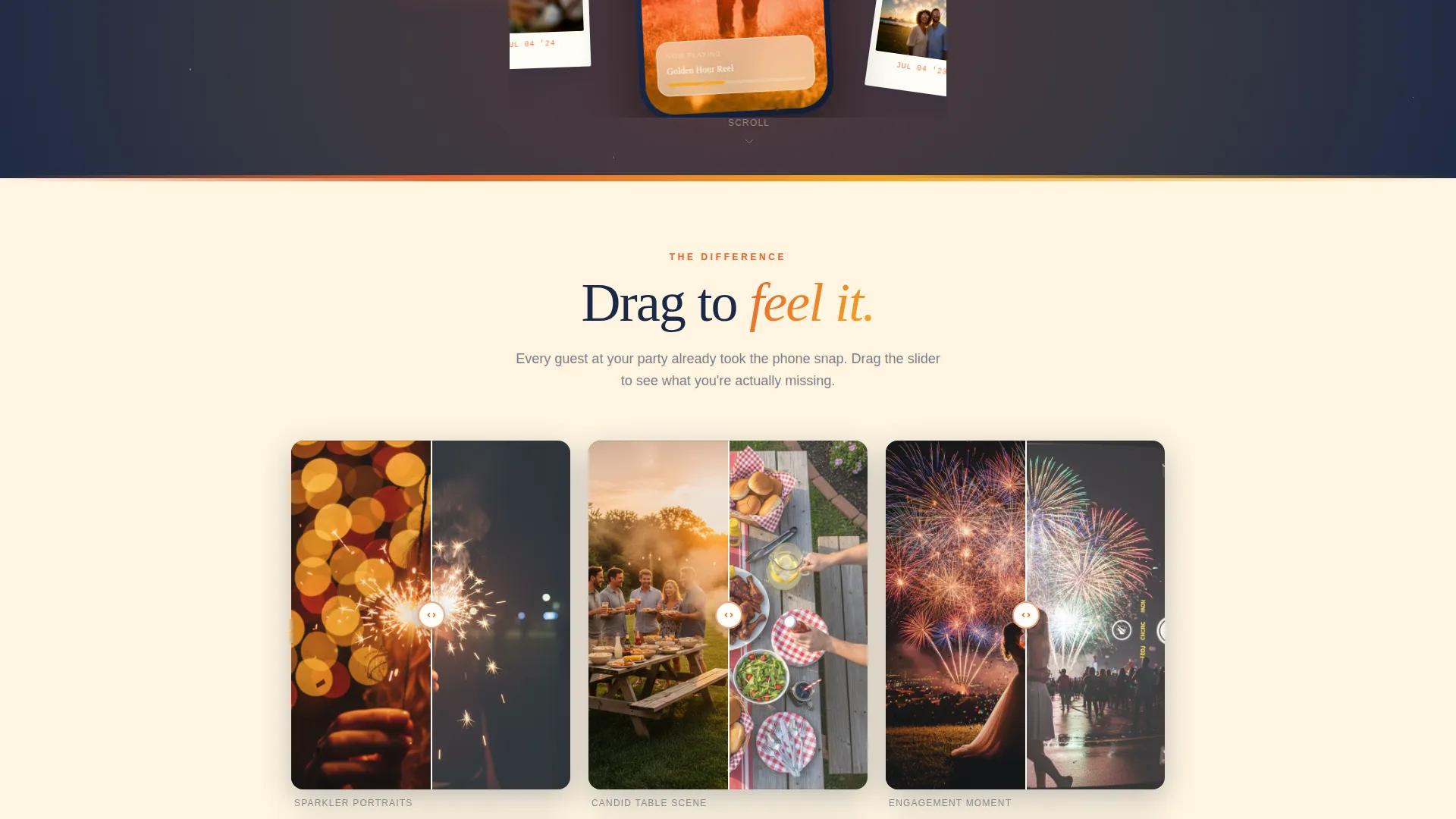 Fourth of July Photography Landing Page Template