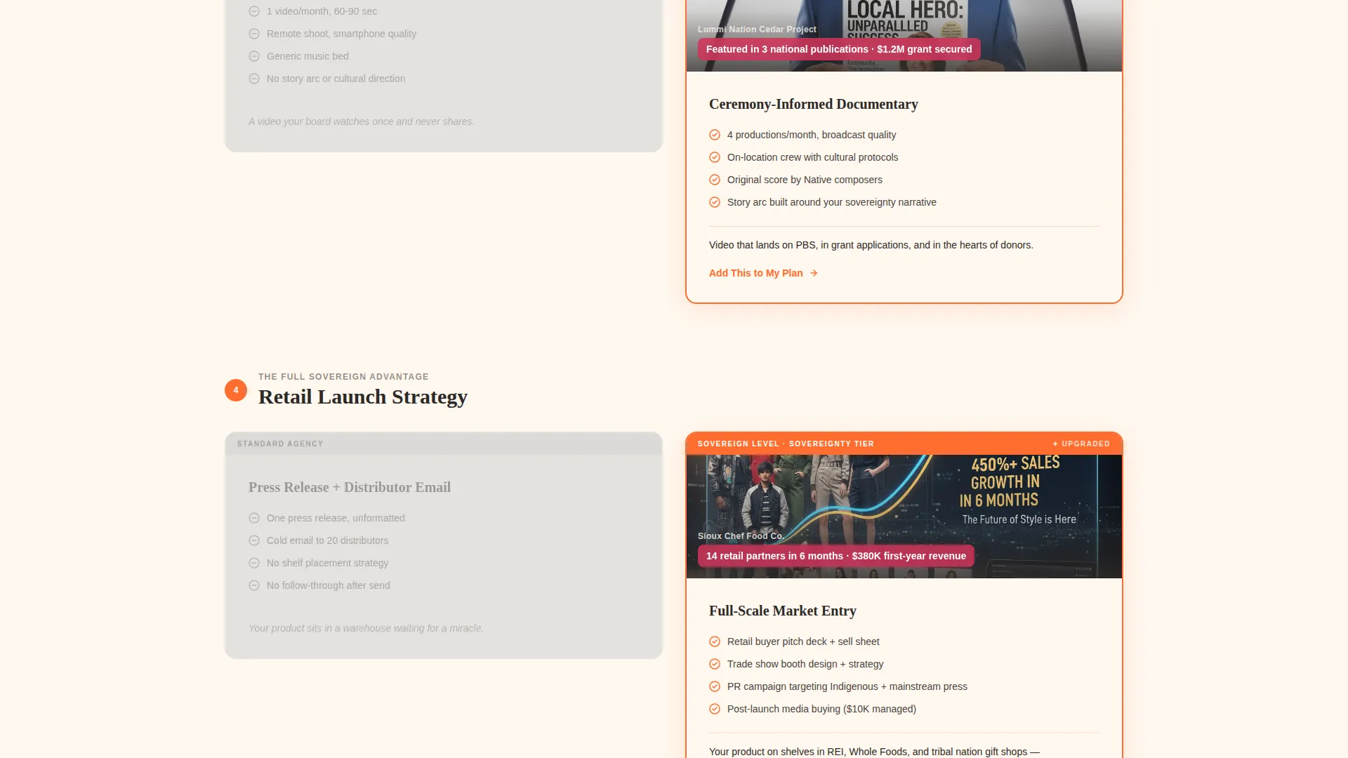 Indigenous-Owned Business Pricing & Packages Website Template