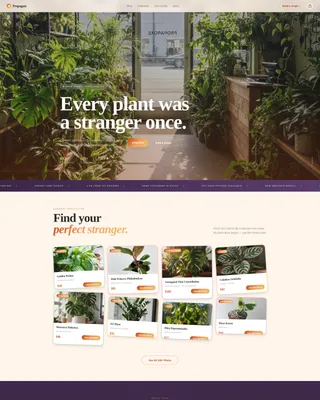 Florist & Plant Shop Professional Website Template