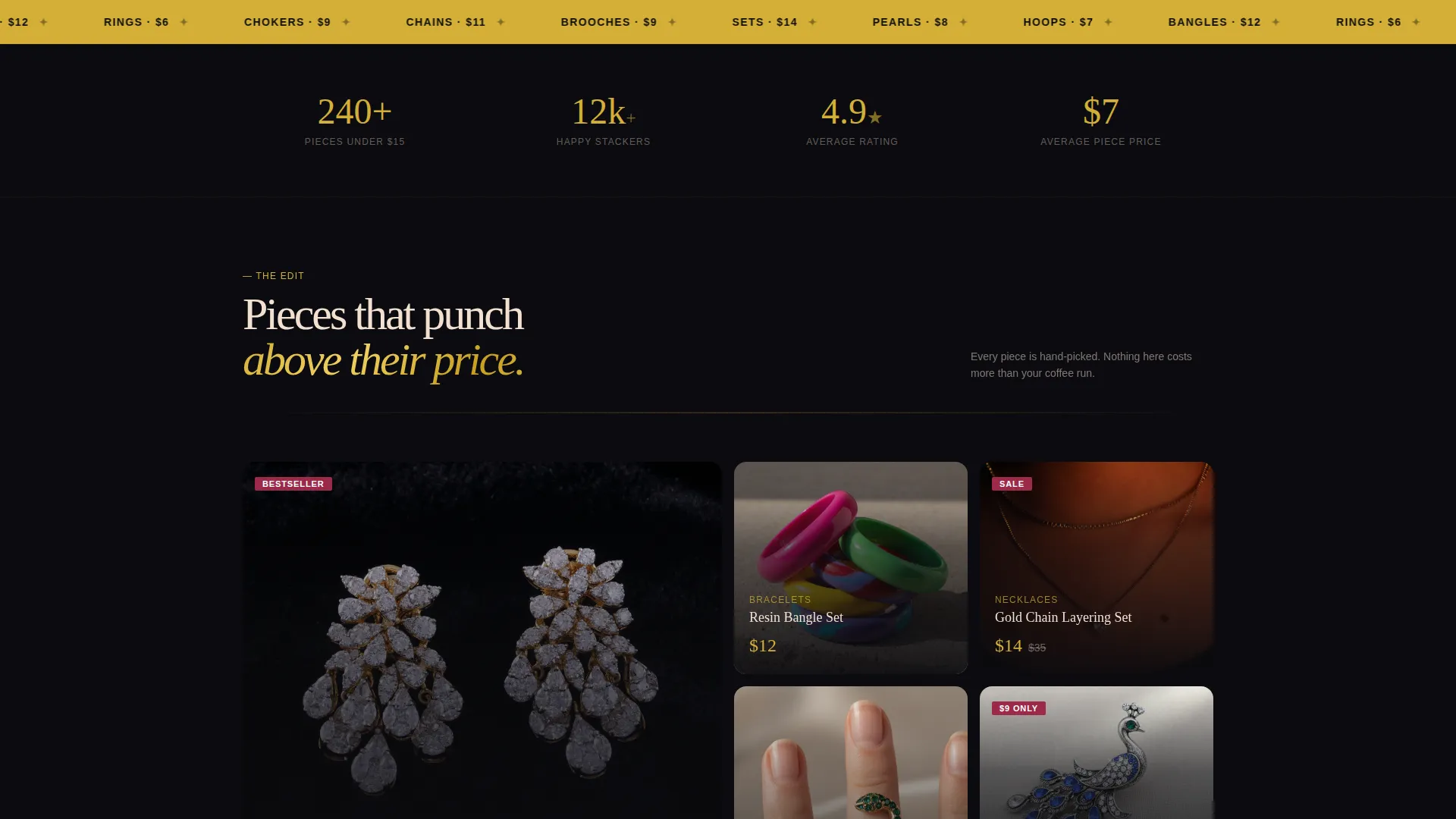 Glamorous Budget Jewelry Landing Page Template