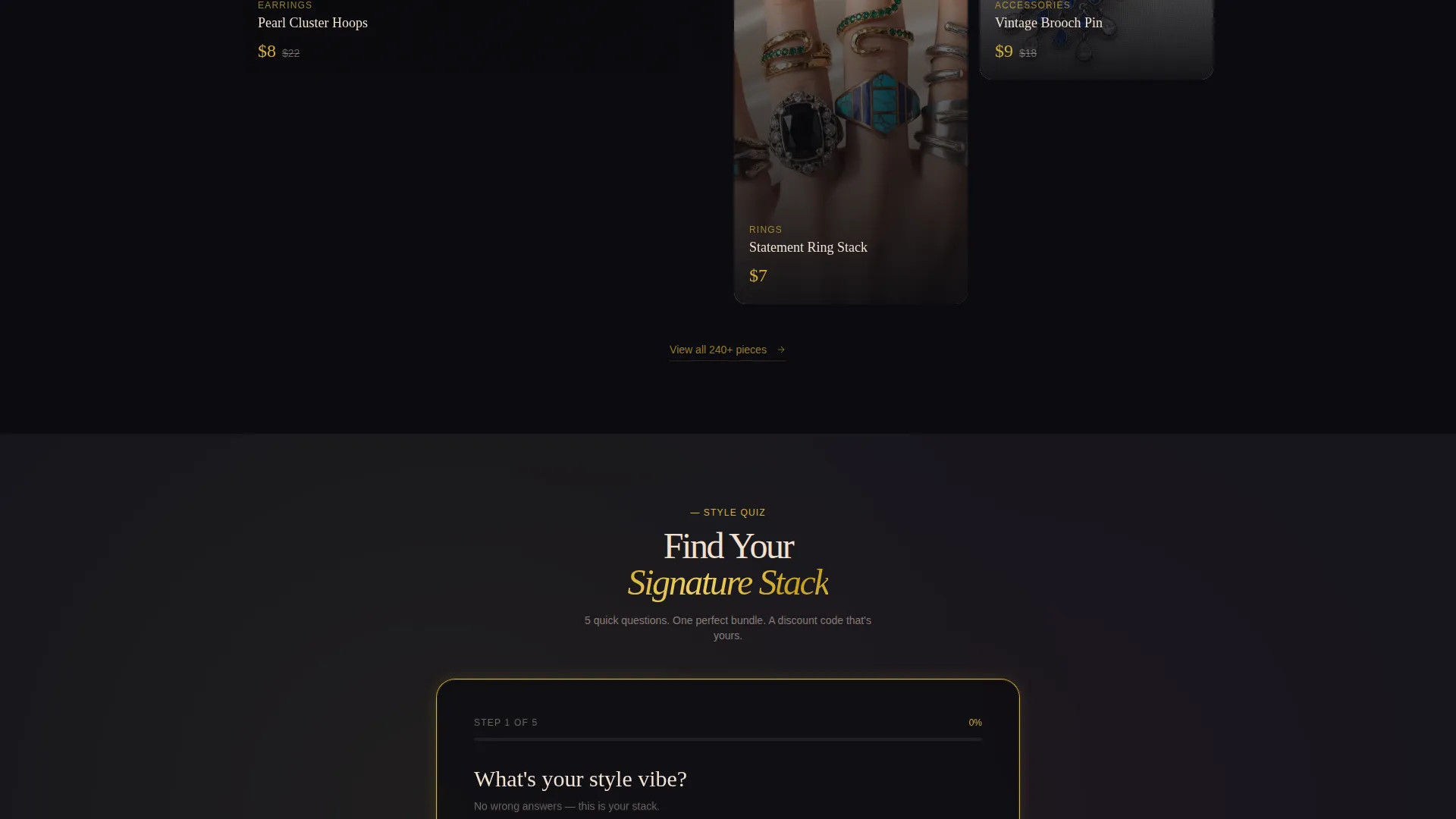 Glamorous Budget Jewelry Landing Page Template