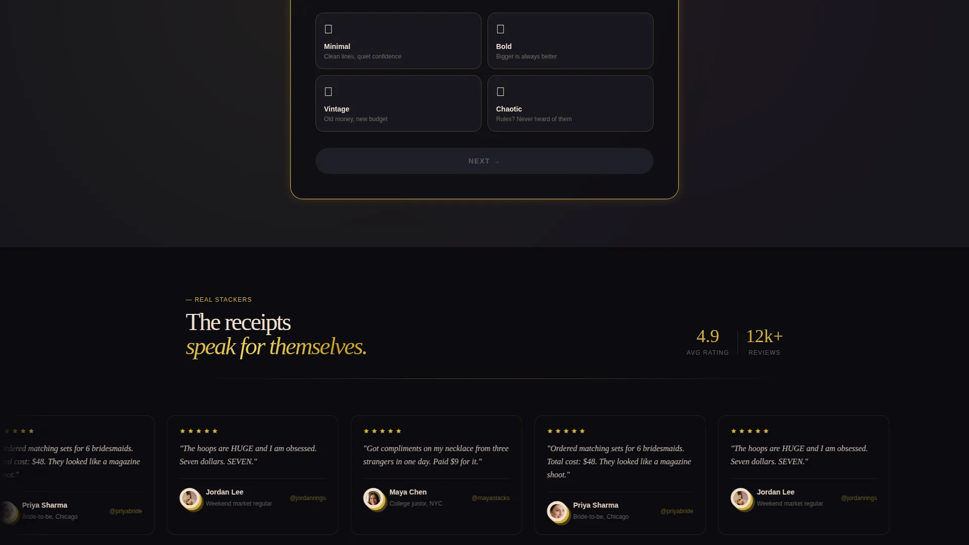 Glamorous Budget Jewelry Landing Page Template
