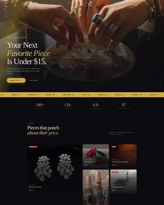 Glamorous Budget Jewelry Landing Page Template