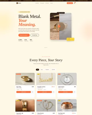 Jewelry & Accessories E-Commerce Professional Website Template
