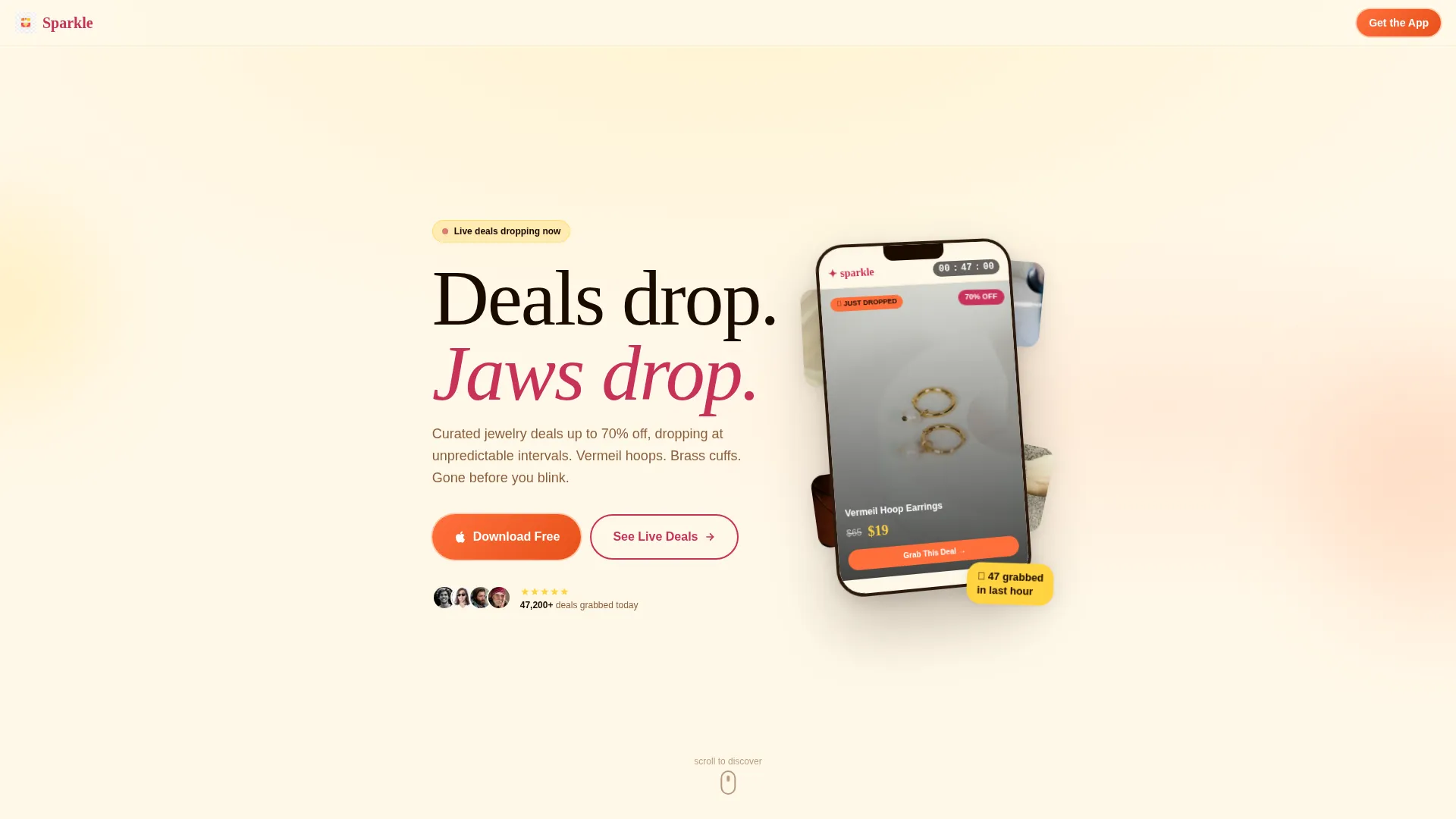 Jewelry Flash Sale Landing Page Template