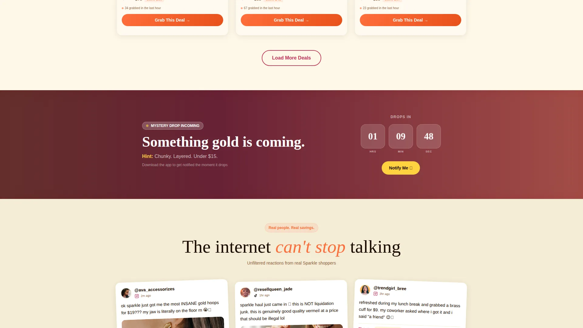 Jewelry Flash Sale Landing Page Template