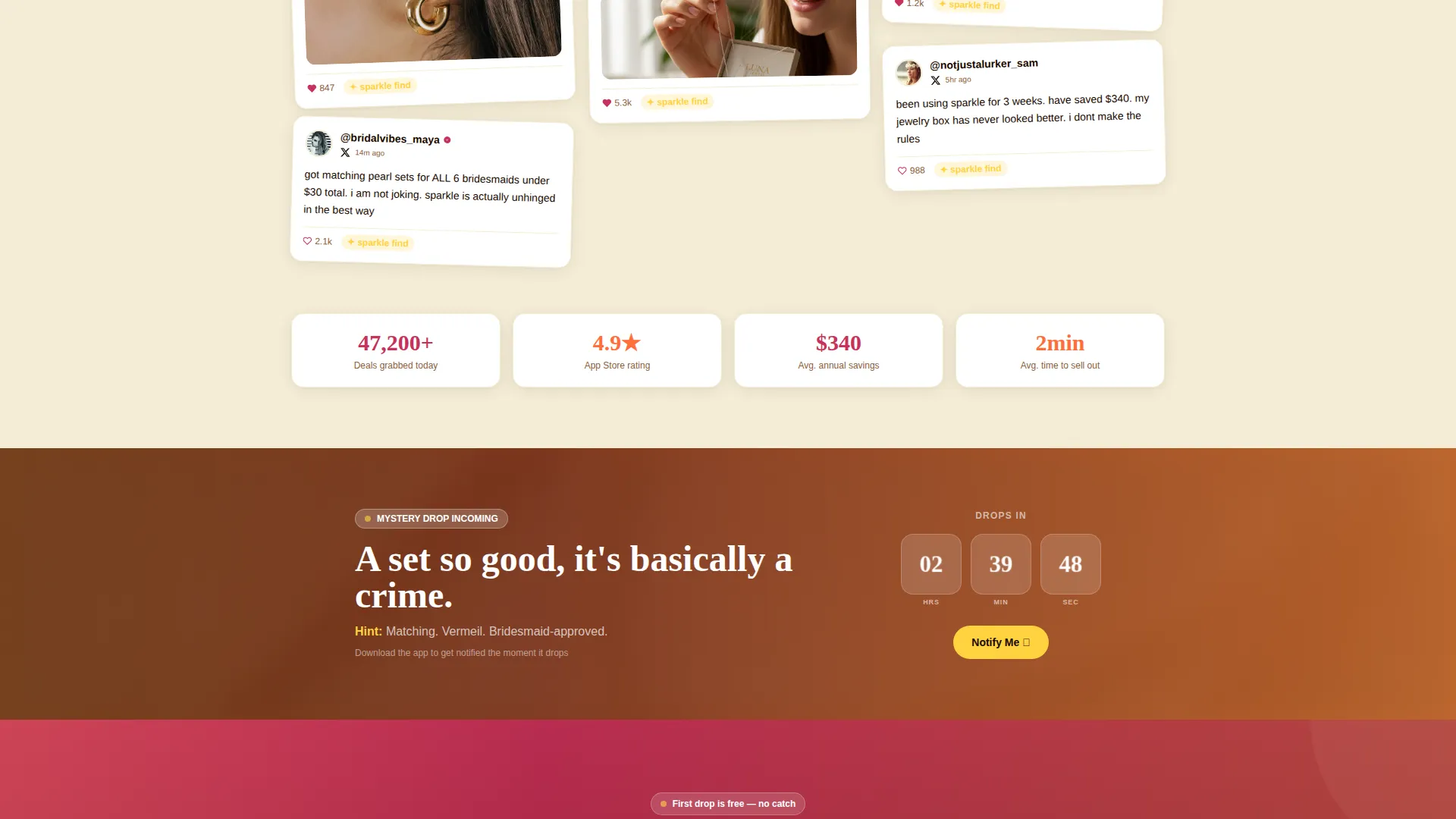 Jewelry Flash Sale Landing Page Template