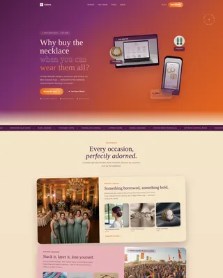 Jewelry Rental Landing Page Template for Subscription Platforms
