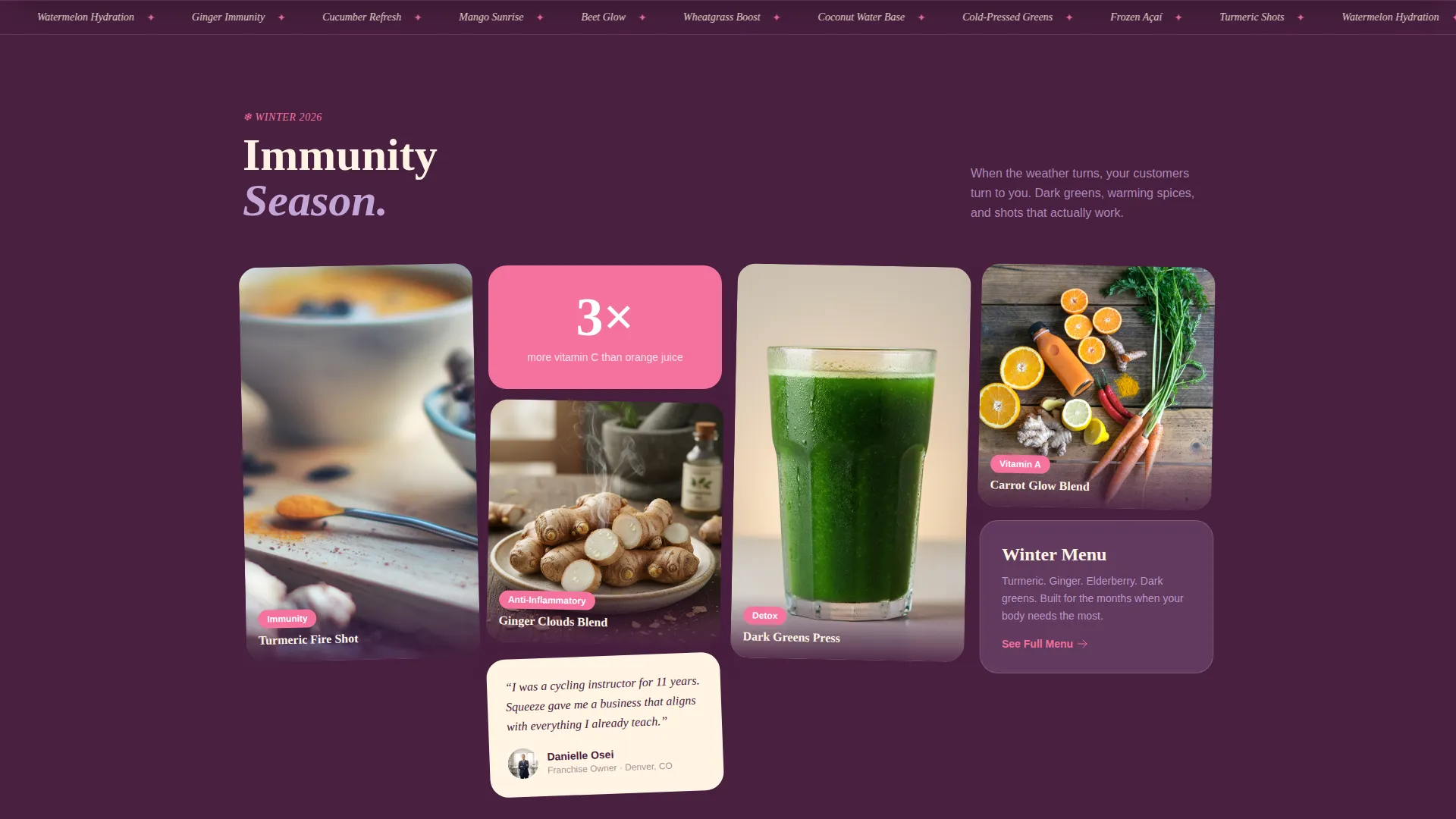 Vibrant Franchise Landing Page Template