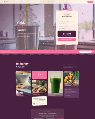 Vibrant Franchise Landing Page Template