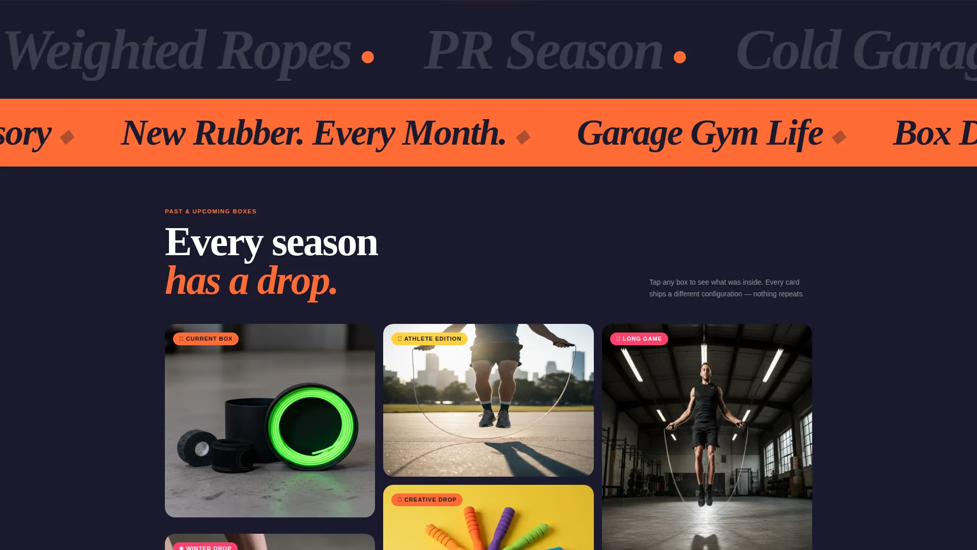 Bold Fitness Subscription Box Landing Page Template