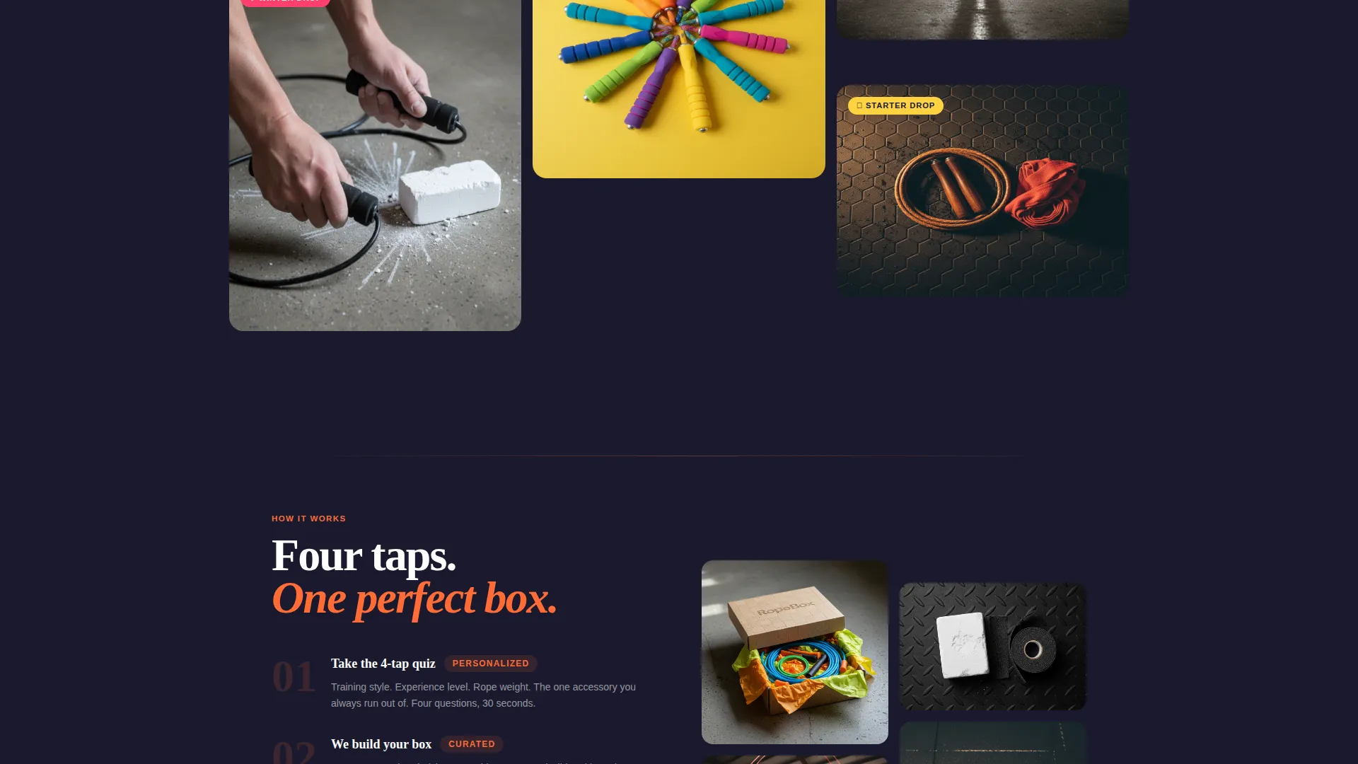 Bold Fitness Subscription Box Landing Page Template