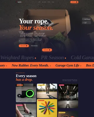 Bold Fitness Subscription Box Landing Page Template