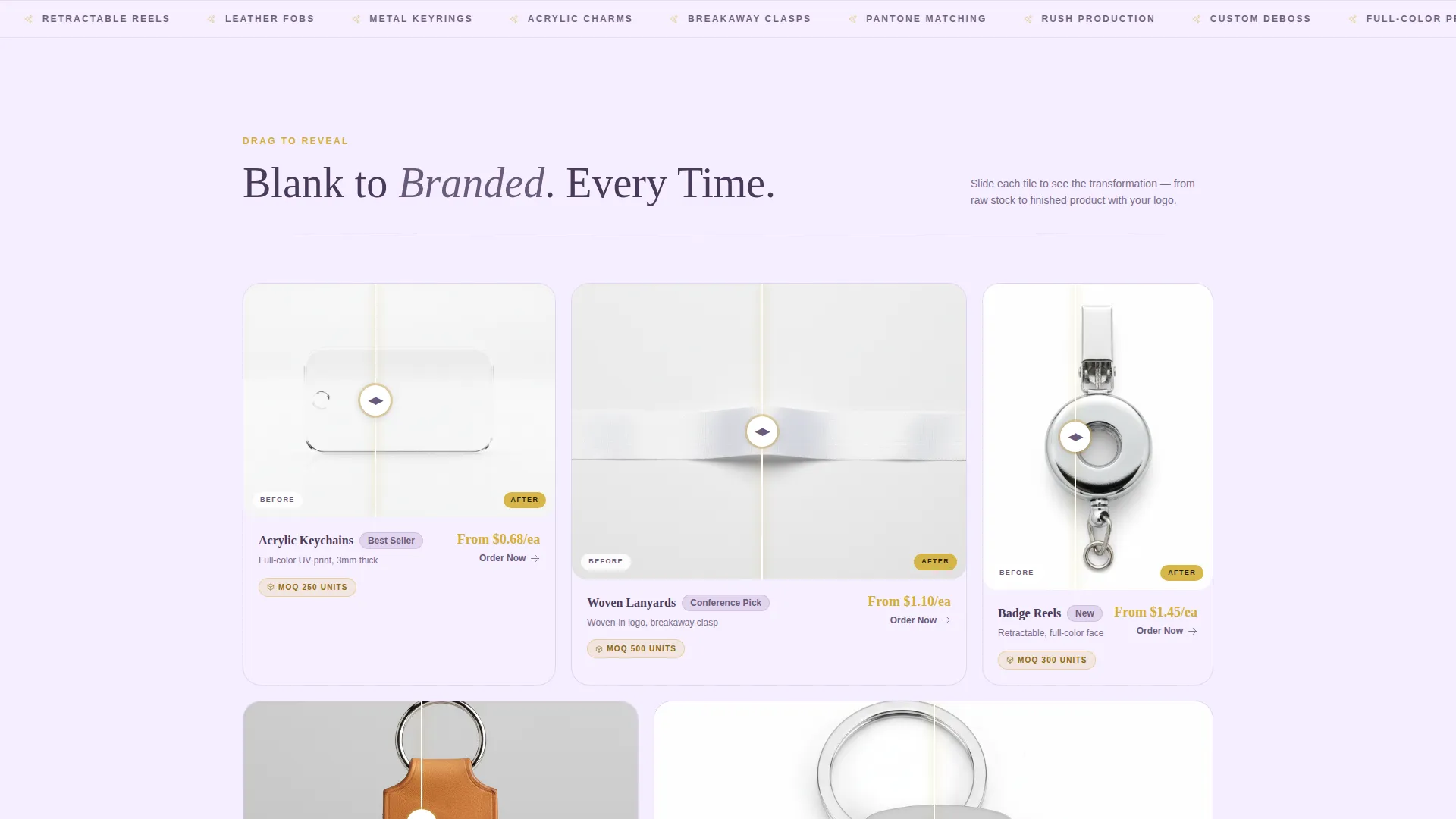 Keychains & Lanyards Store Advanced Professional Website Template