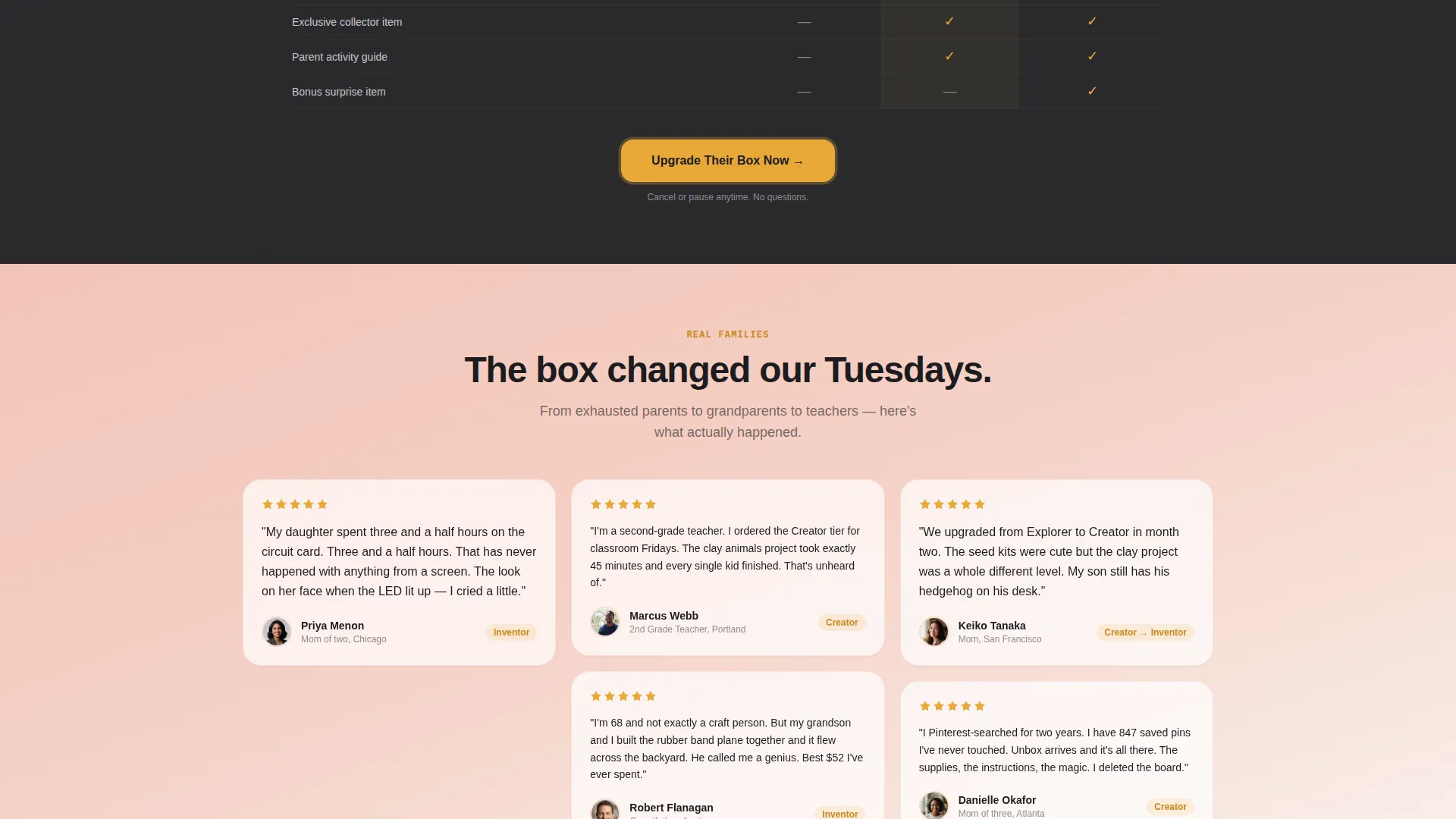 Kids Activity Box Landing Page Template