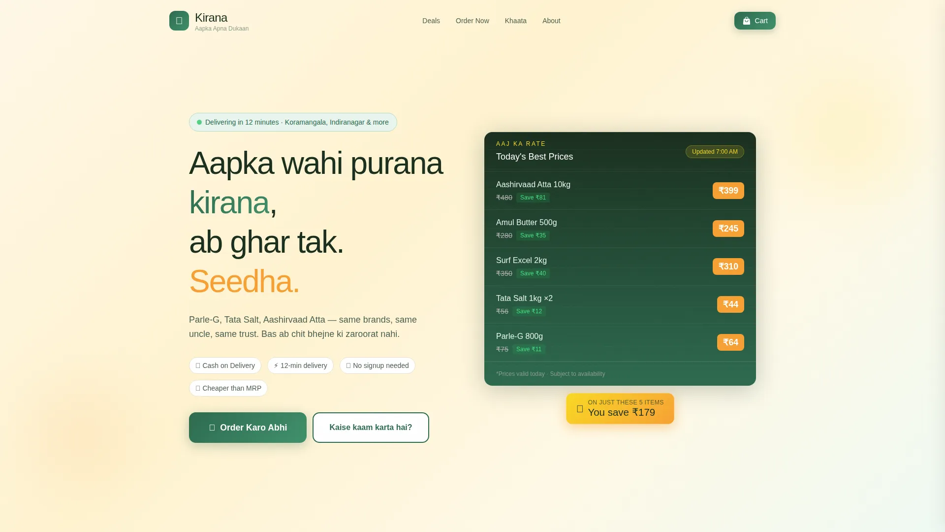 Vibrant Grocery Landing Page Template