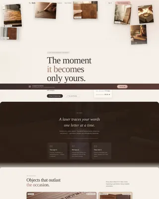 Laser Engraving Marketplace Landing Page Template
