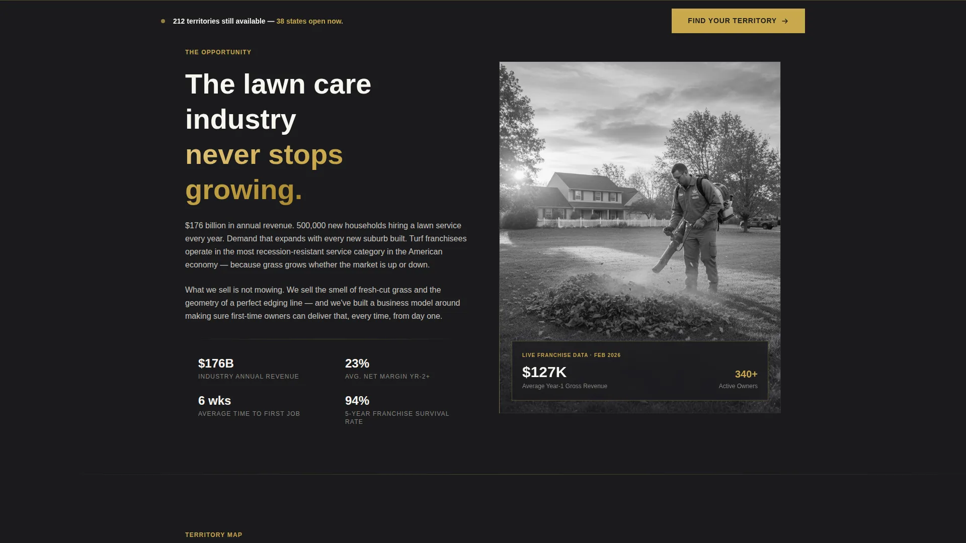 Lawn Care Franchise Landing Page Template