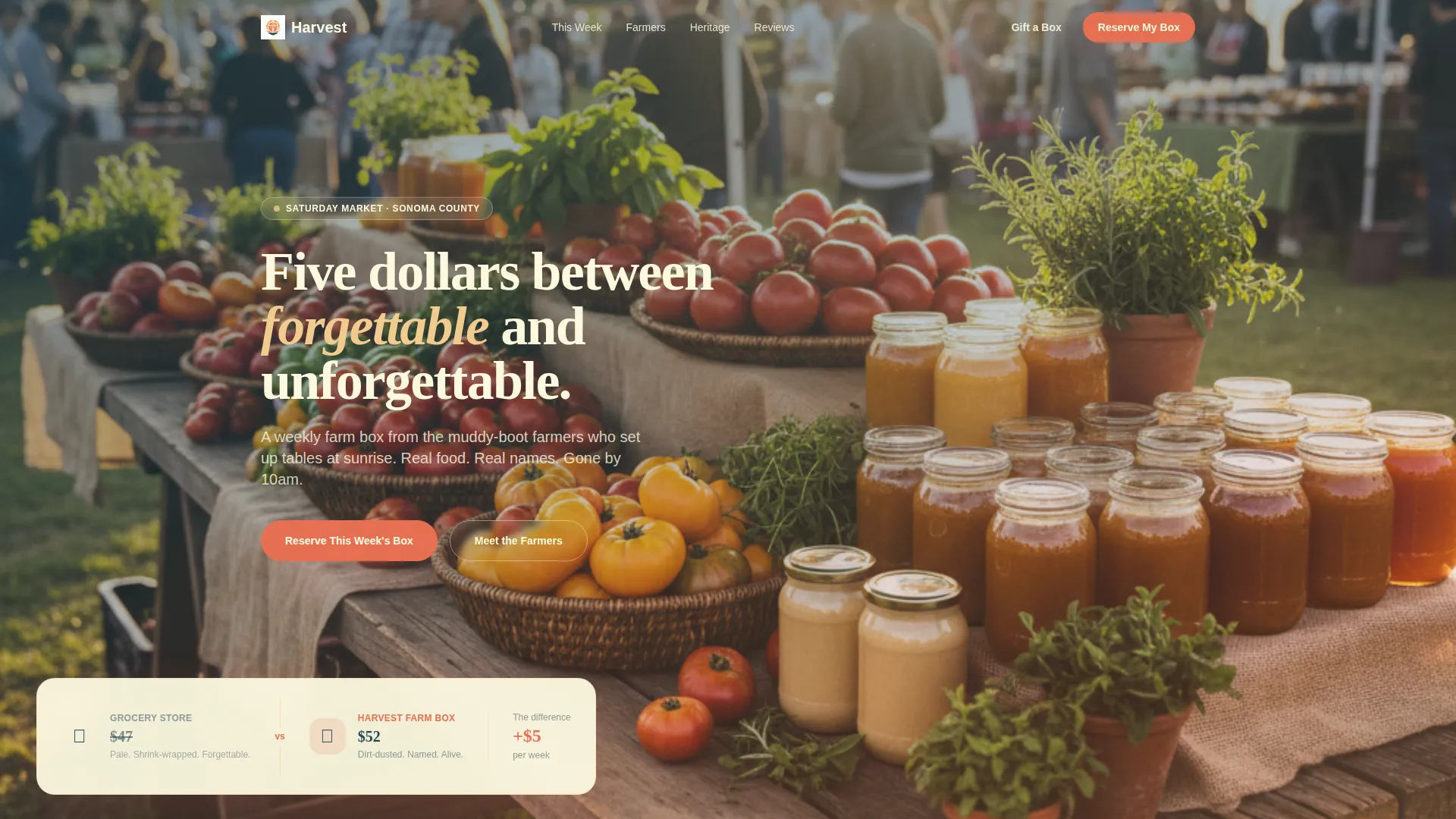 Fresh Farm Market Landing Page Template