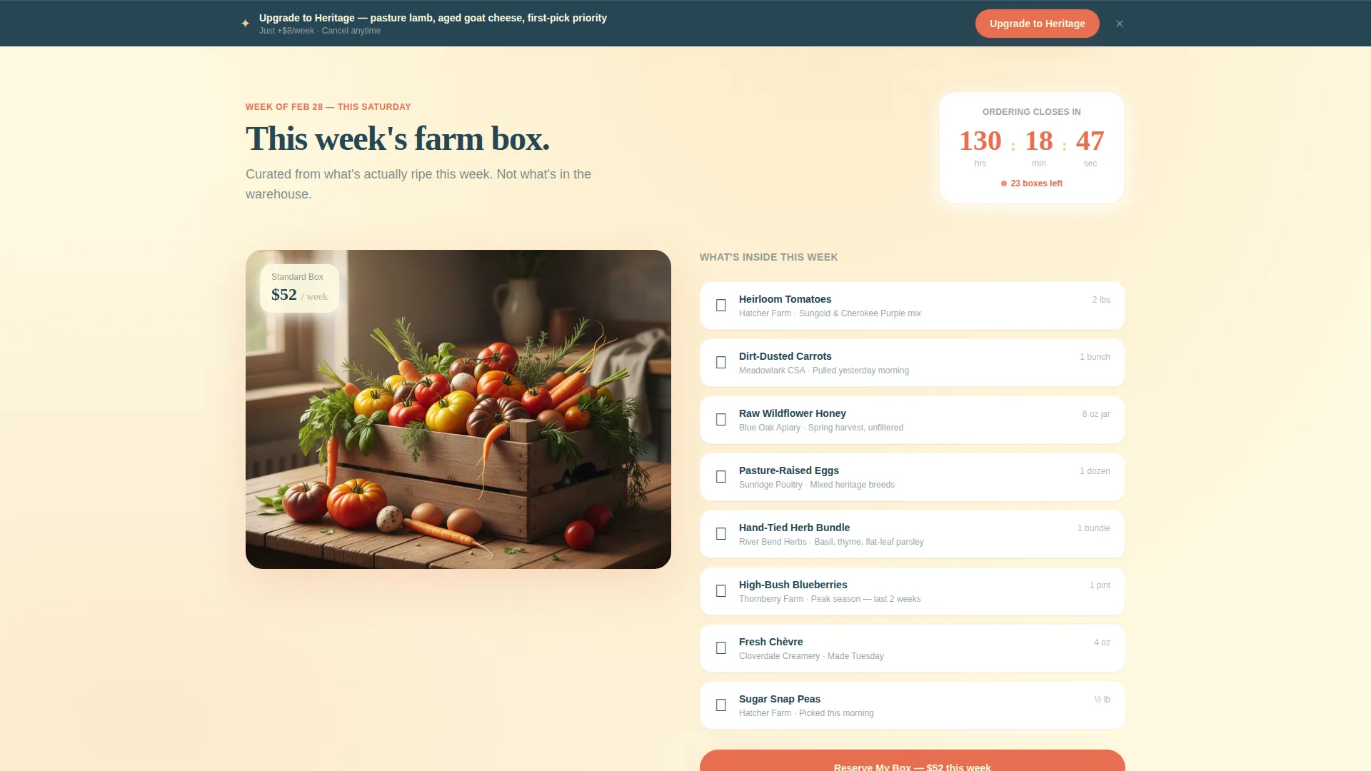 Fresh Farm Market Landing Page Template
