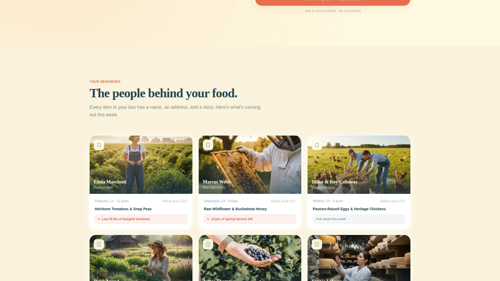 Fresh Farm Market Landing Page Template