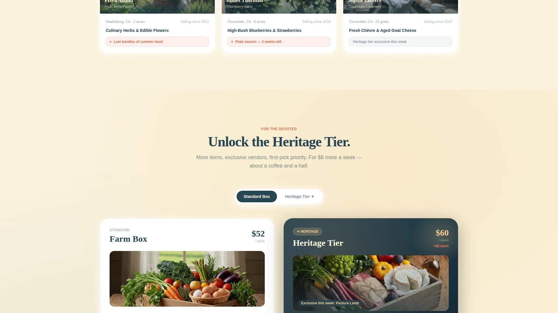 Fresh Farm Market Landing Page Template