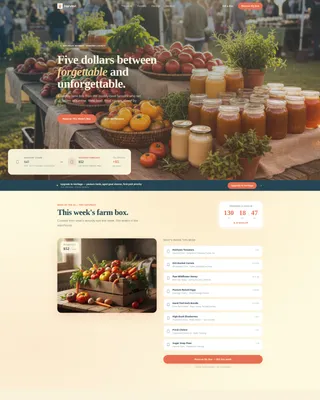 Fresh Farm Market Landing Page Template
