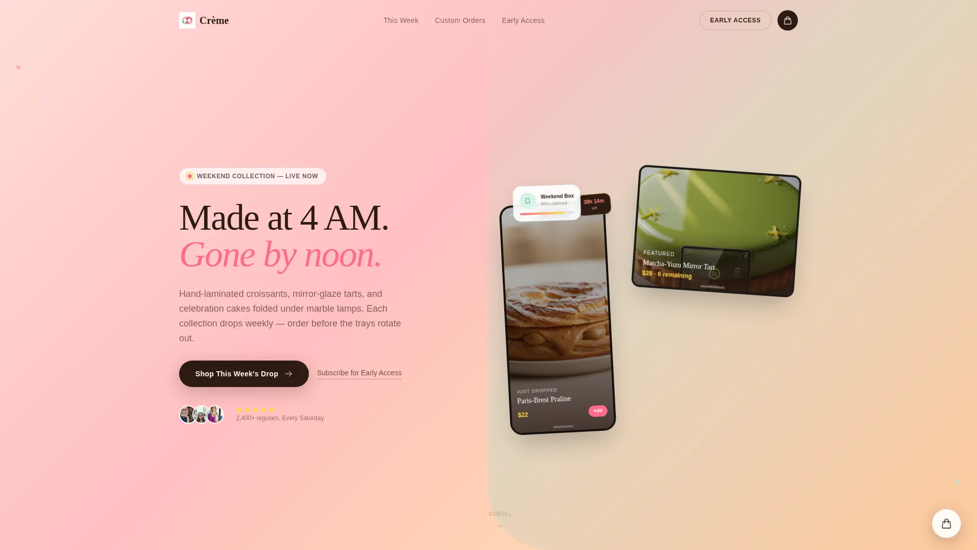 uxury Patisserie Landing Page Template