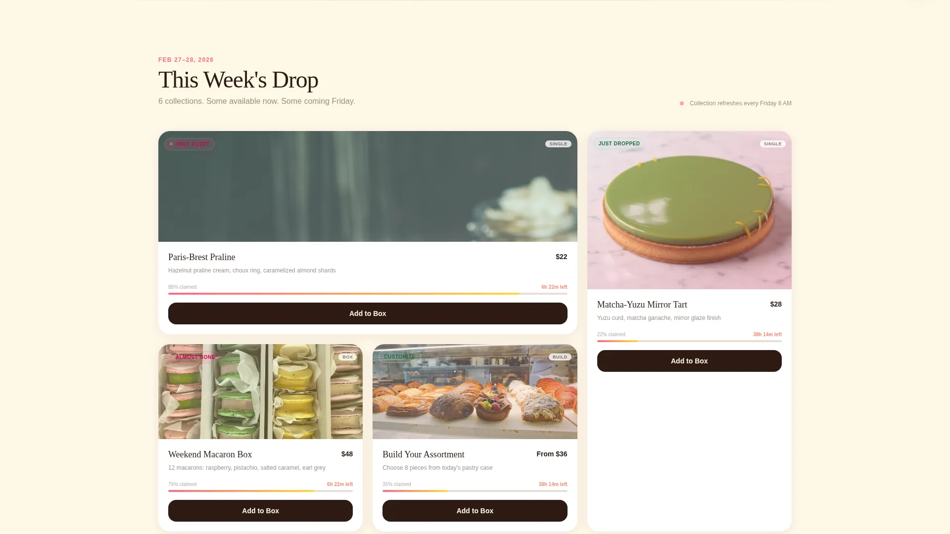 uxury Patisserie Landing Page Template