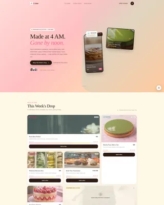 uxury Patisserie Landing Page Template