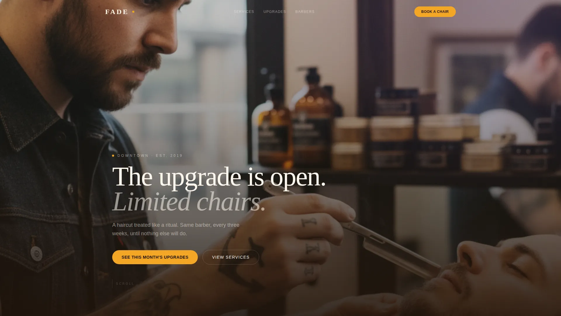 Luxury Barbershop Landing Page Template