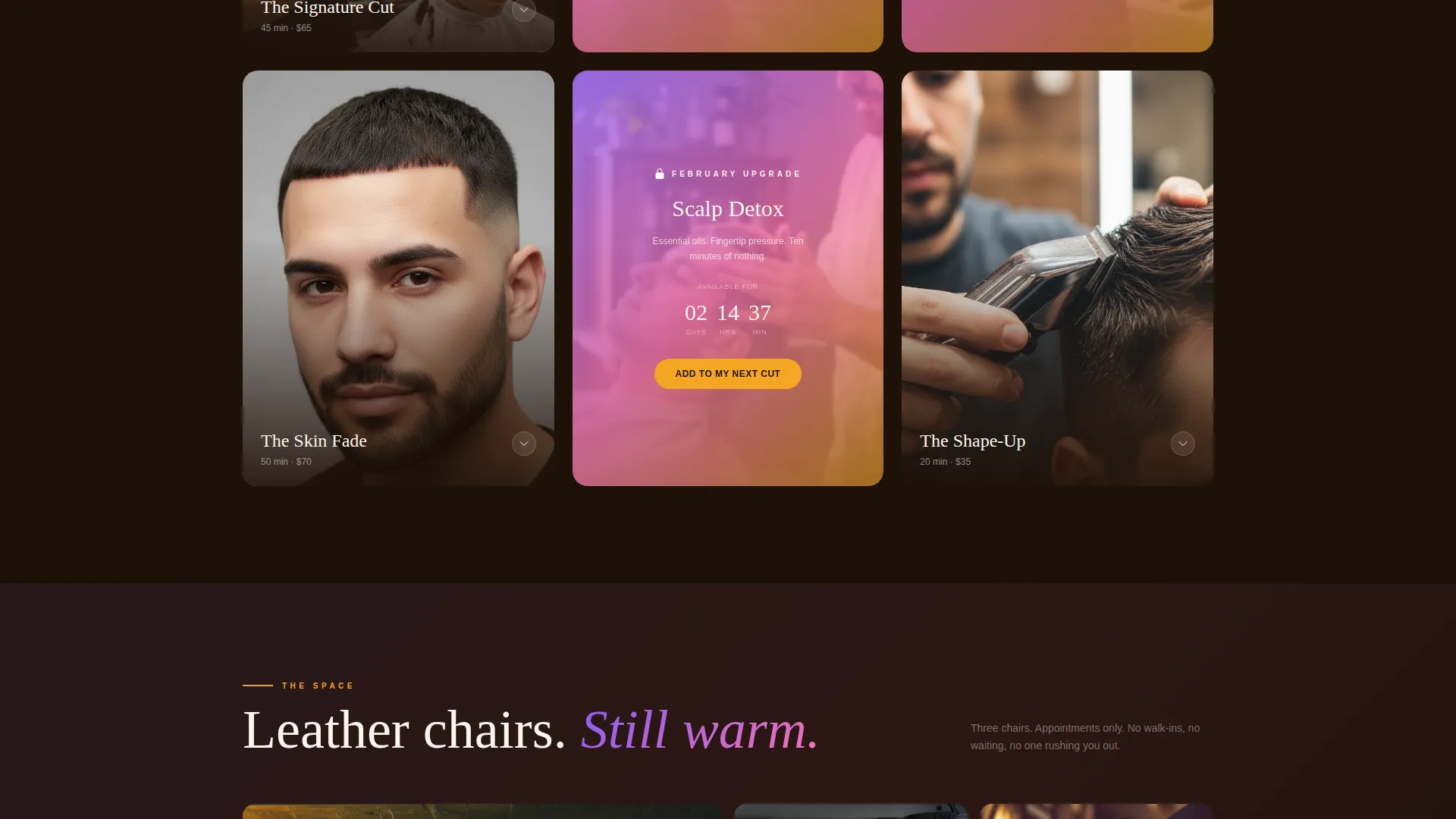 Luxury Barbershop Landing Page Template