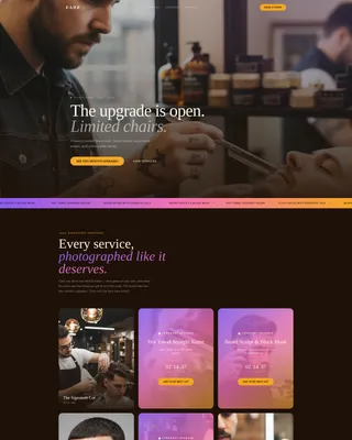 Luxury Barbershop Landing Page Template