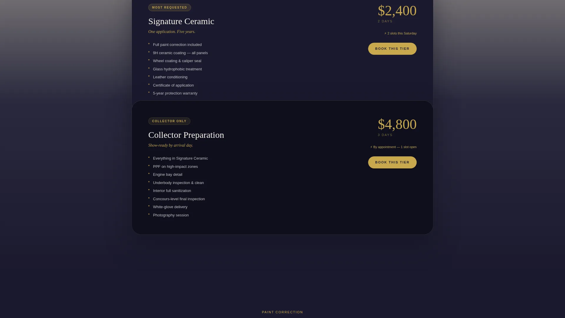 Luxury Car Detailing Landing Page Template