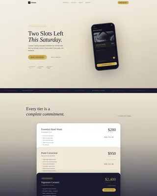 Luxury Car Detailing Landing Page Template