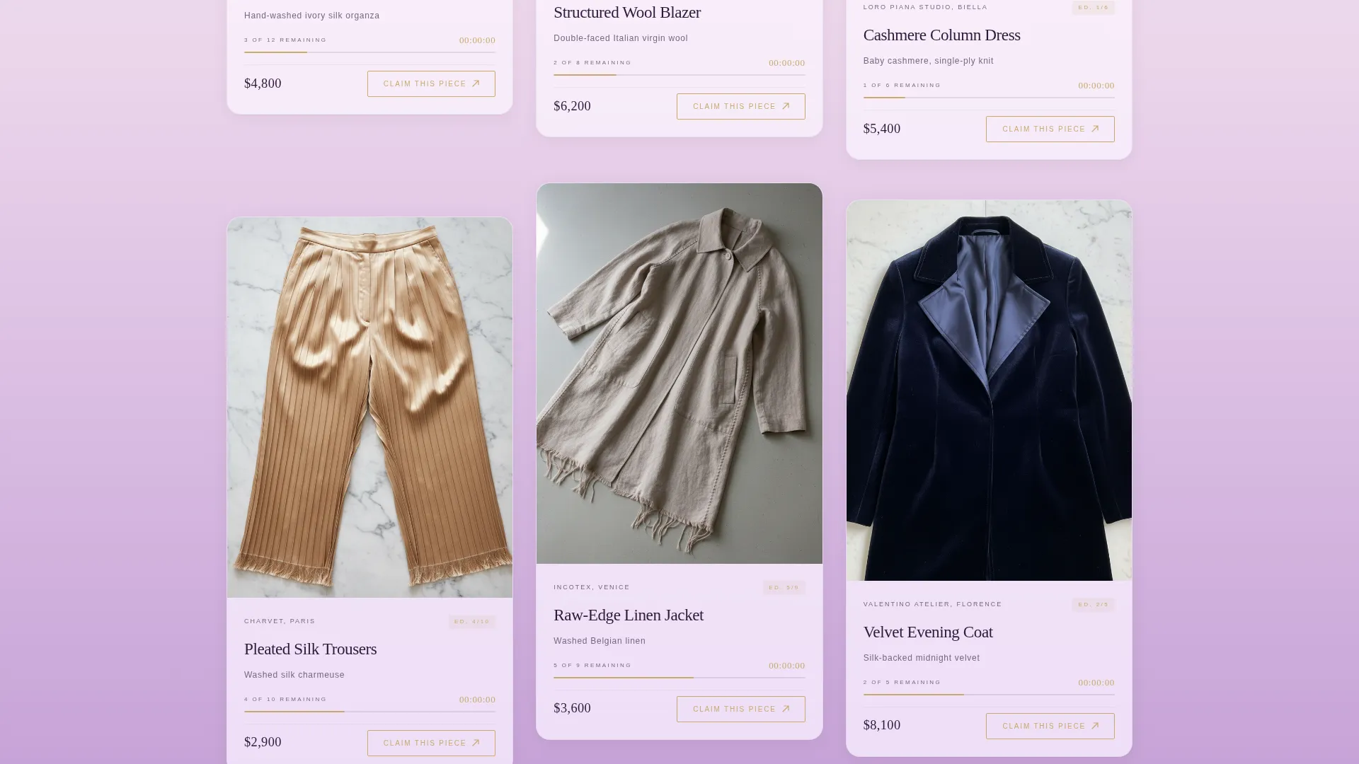 Luxury Fashion Limited Edition Landing Page Template