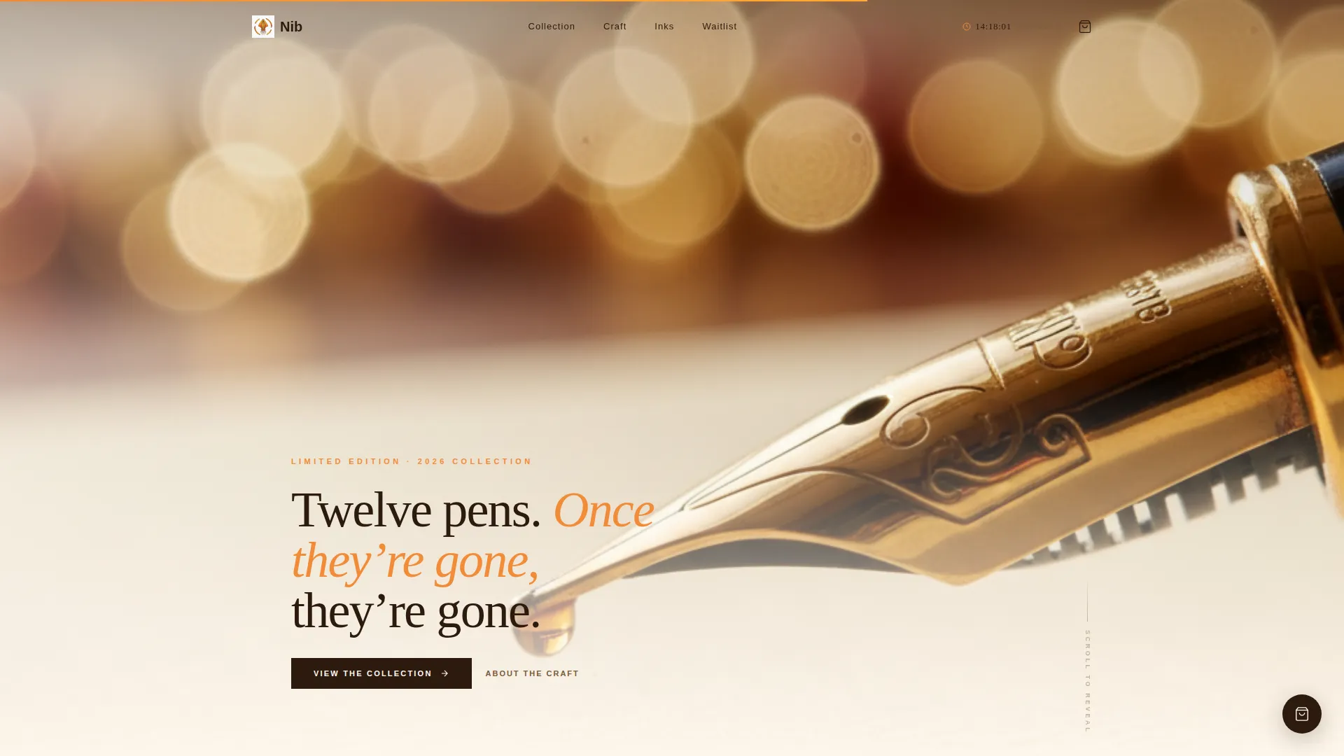 Luxury Fountain Pen Limited Edition Landing Page