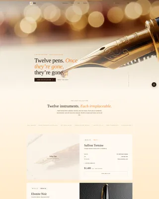 Luxury Fountain Pen Limited Edition Landing Page