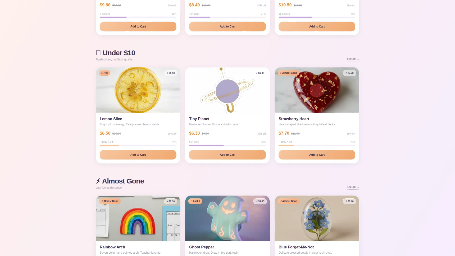 Flash Sale Landing Page for Magnet & Fridge Art Stores