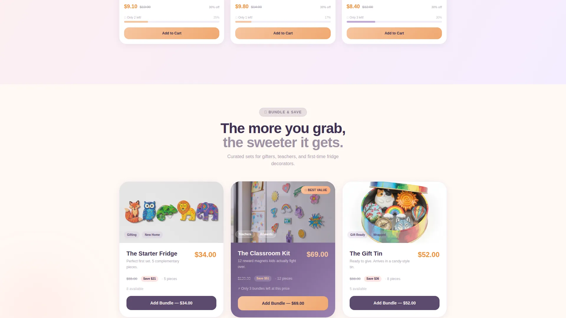 Flash Sale Landing Page for Magnet & Fridge Art Stores