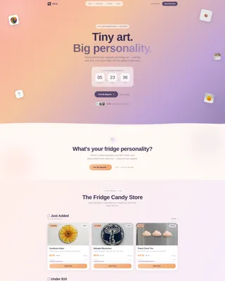Flash Sale Landing Page for Magnet & Fridge Art Stores