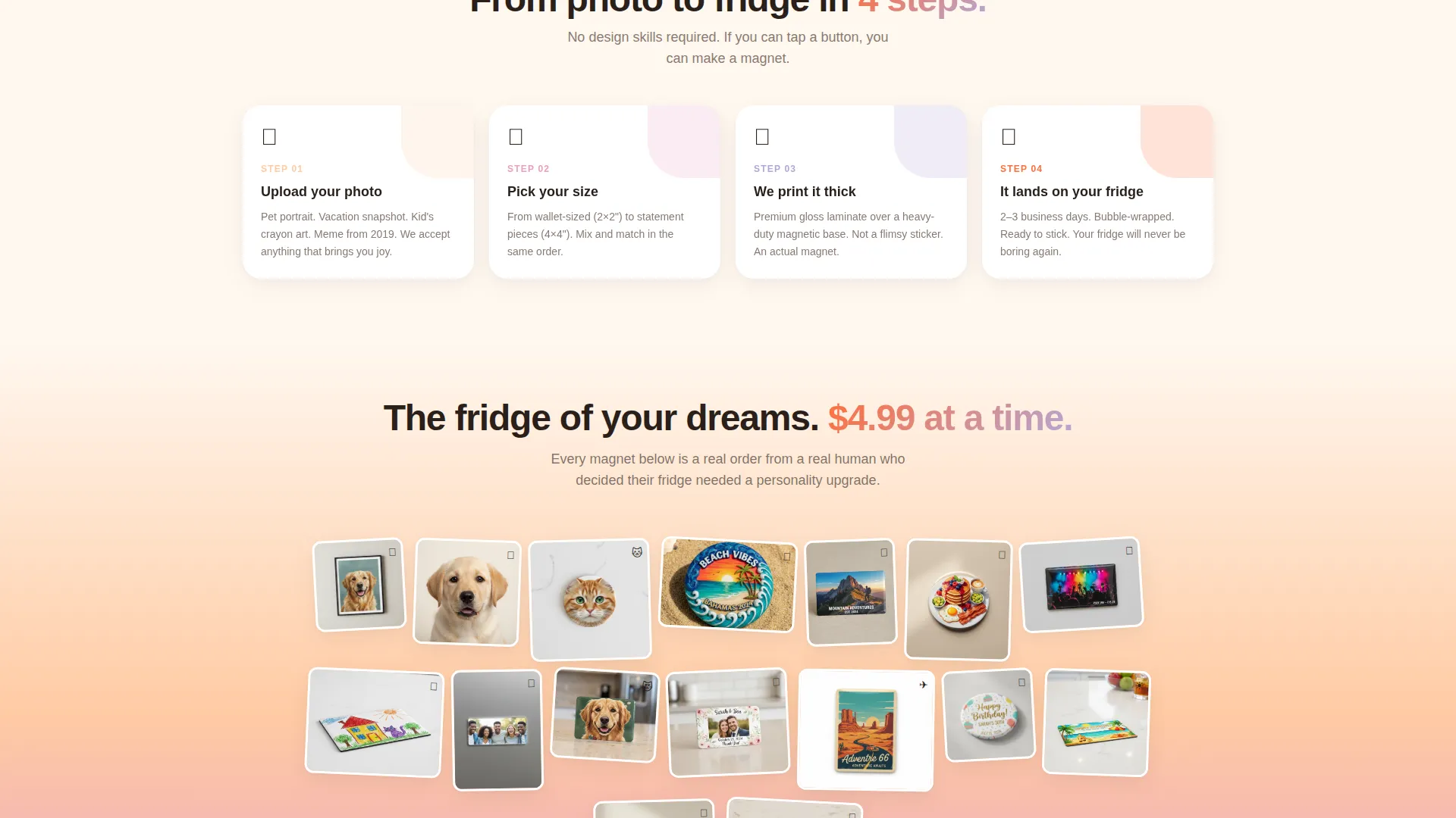 Vibrant Magnet Store Bento Grid Landing Page Template