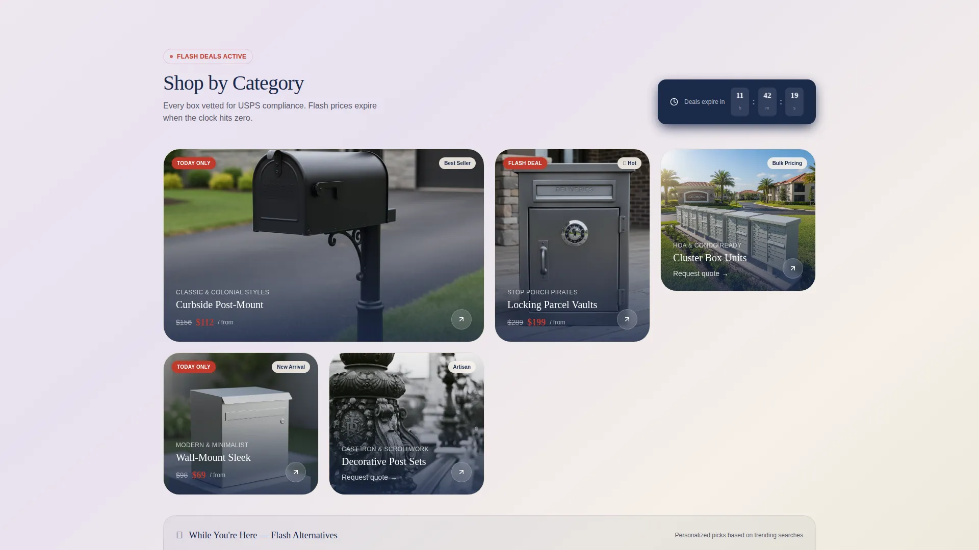 Home Décor & Lifestyle Pricing & Packages Website Template