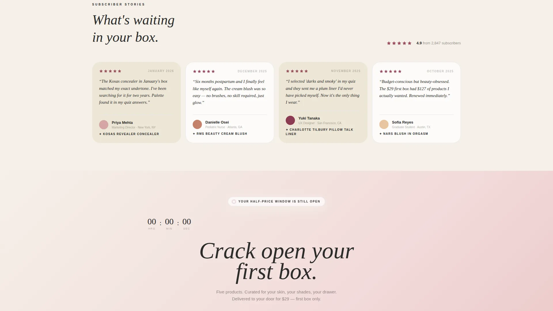 Complete Subscription Box Services Pre-Launch & Coming Soon Website Template