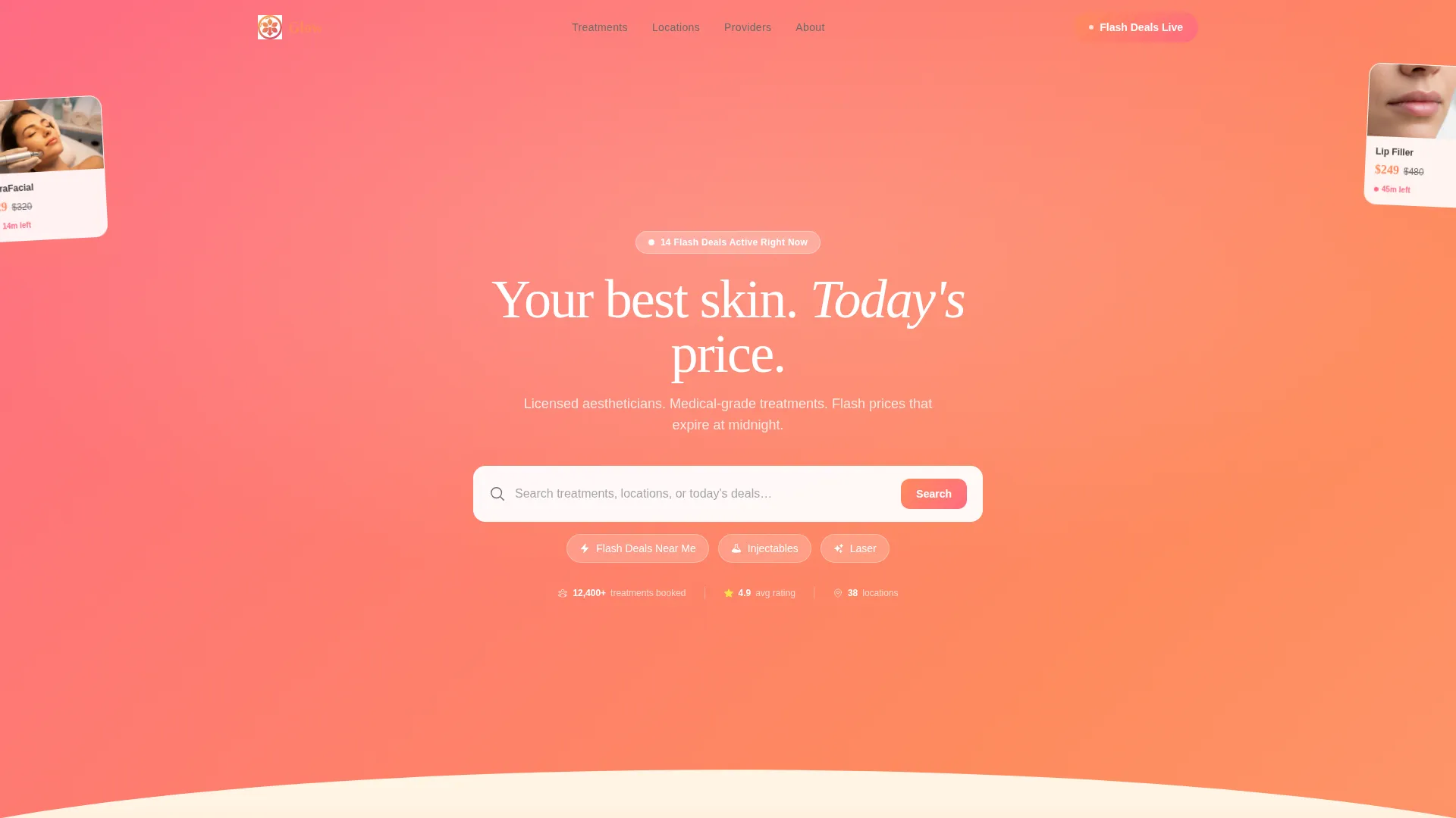 Med Spa Franchise Landing Page Template